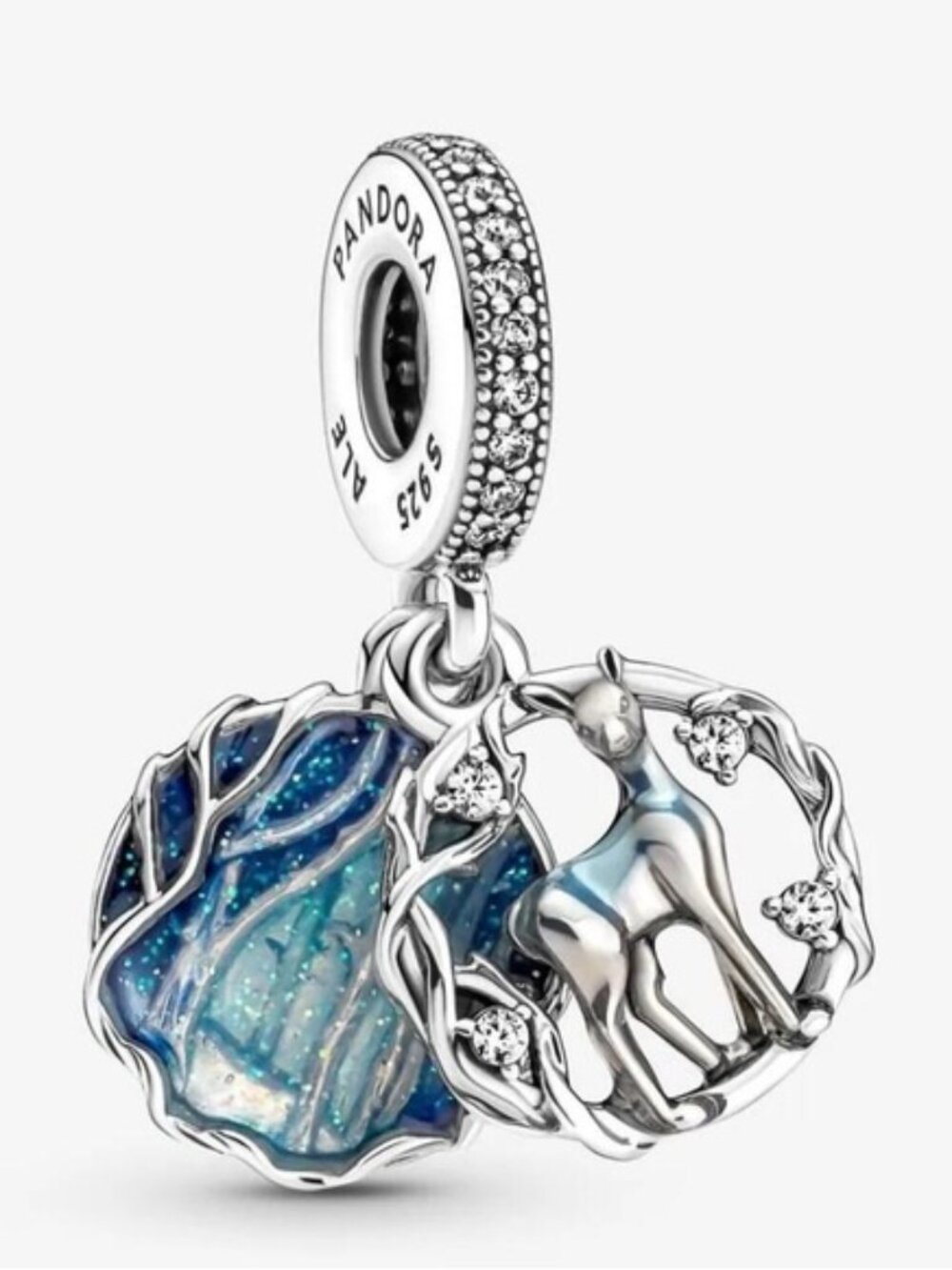 Pandora Blue Enamel Deer Charm